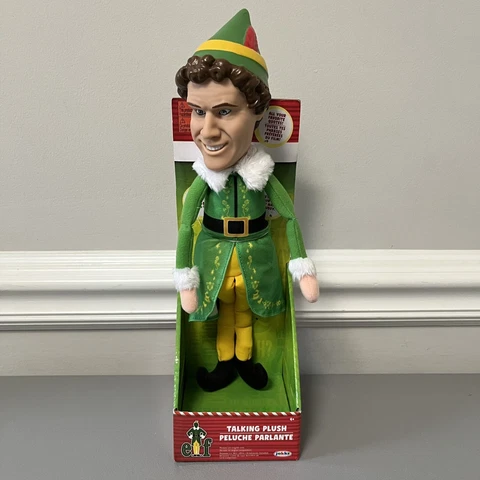 Jakks Pacific Buddy The Elf Plush Talking Toy - 15 Phrases 12in - New Cover