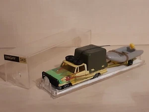 JOUET ANCIEN MAJORETTE DODGE SAFARI BASE JAUNE OCRE AVEC DINGHY N°343 + BOITE - Imagen 1 de 4