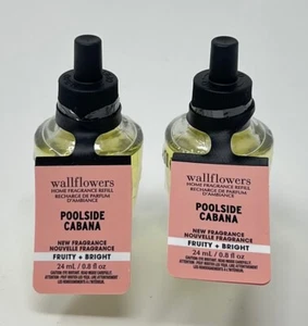 2 BATH & BODY WORKS POOLSIDE CABANA WALLFLOWER FRAGRANCE REFILL BULB PLUG IN - Picture 1 of 4