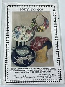 Travel Hats Sun Hat Visor Cowboy Packs Flat Cardin CUT Sewing Pattern Wired Brim - Picture 1 of 2