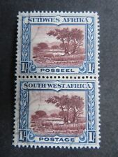 1931 South West Africa 1s Blown & Deep Blue Pair SG80 Fine Used