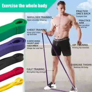 Widerstandsband Set Elastisch Übung Sport Kraft Klimmzughilfe Pilates - Bild 1 von 19