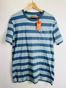 Superdry Mens T-Shirt Striped Tee Size M New NWT RRP $49.95 Blue - Picture 1 of 5