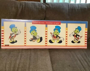 Vintage Disney Pinnochio Jiminy Cricket Friendship Art Print Poster 11x36 Portal - Picture 1 of 10