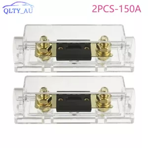 2Pcs 150Amp Gold ANLFuse Holder 2/0 1/0 0 gauge AWG 150A Fuse Box - Picture 1 of 12