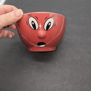 Vintage Atico & Livingware Smiley Face Mug Bowl Red 3D Nose 3.5" x 5" - Picture 1 of 7