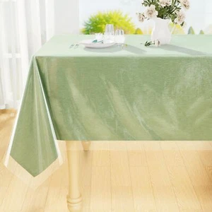 Rectangle Table Cloth 60x84 Inch Waterproof Wipeable Vinyl Tablecloths Protec... - Picture 1 of 7