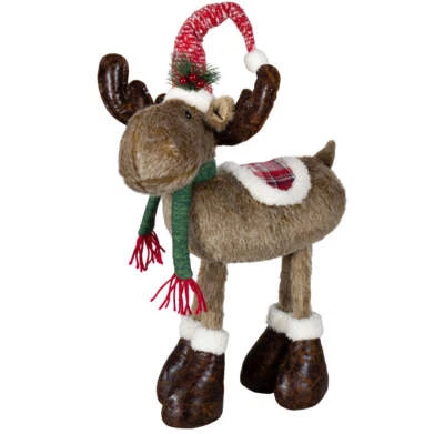 Elch 50cm (60cm) Hirsch stehend Weihnachtliche Dekofigur Rentier braun - Bild 1 von 3