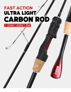 1.53m 1.65m 1.8m Fast Action Ultralight Spinning Casting Rod Carbon Fiber Pole - Picture 1 of 36