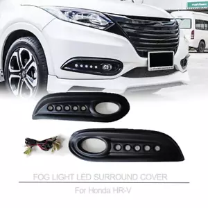 FOG LIGHT LAMP LED OUTER SURROUND TRIM COVER FOR HONDA HR-V HRV VEZEL 2015-2018 - Bild 1 von 10