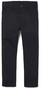 Boys Sz 8 (Med) School Uniform Stretch Skinny Chino Pant + Drawstring Bag - Picture 1 of 7