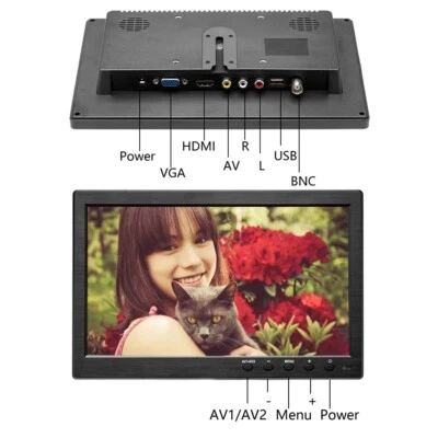 10.1" Inch Car & Home Monitor With HDMI VGA for LCD Color Screen  Security sytem - Image 1 of 4