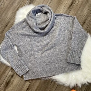 by Anthropology Womens Lightweight Grey Cowelneck Sweater Size Medium - Picture 1 of 8
