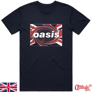 Camisetas Oasis para adultos-Union Jack-Unisex-Camisetas Oasis con licencia oficial-Camiseta Oasis - Imagen 1 de 1