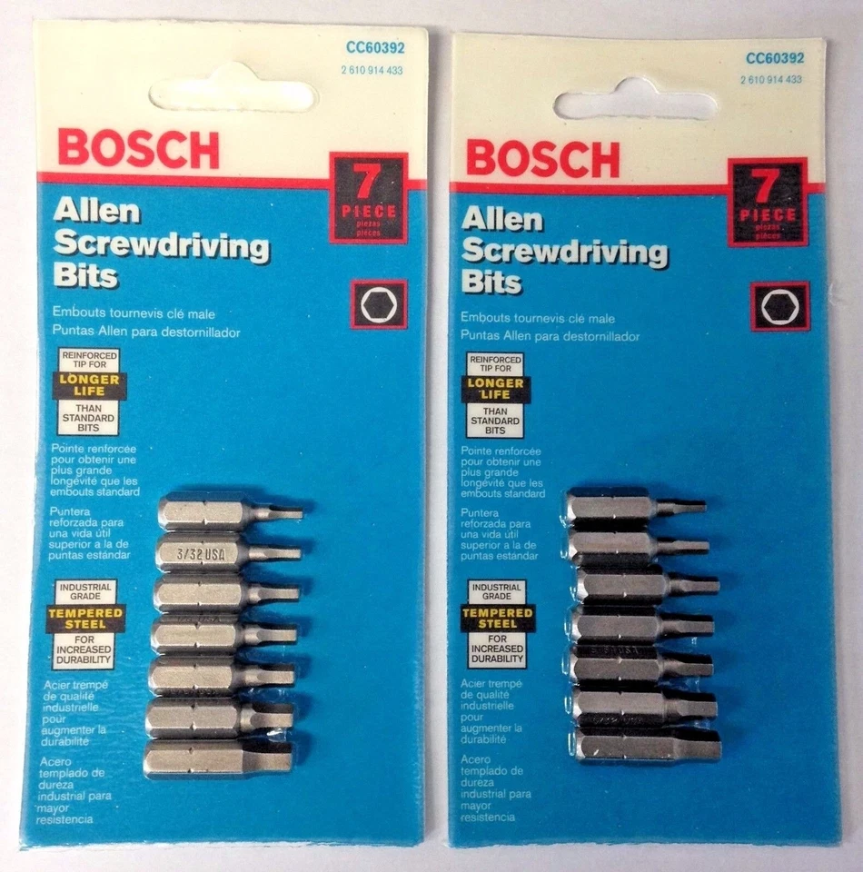 Bosch 7pc Clic‑Change Chuck & Bits Set (Screwdriving Bits) USA 2-Packs CC60392 - Image 1 of 1