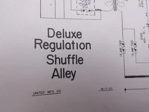 United: Regulation Shuffle Alley Deluxe - Schema - NOS - Foto 1 di 1