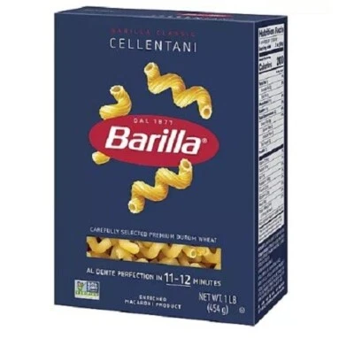 Barilla Certified Cellentani Pasta 16 oz (Pack of 3), Classic Italian Noodle - Image 1 of 4