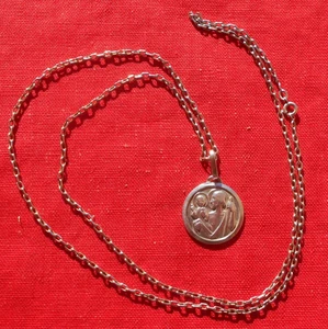 Saint Christophe   :  Médaille Pendentif et Chaine  Argent  ! - Picture 1 of 3