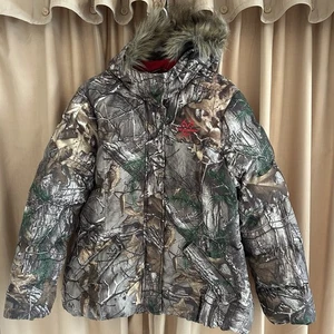 Realtree Xtra Camo Faux Fur Lined Hood Insulated  Jacket  Womens Size XL - Picture 1 of 7