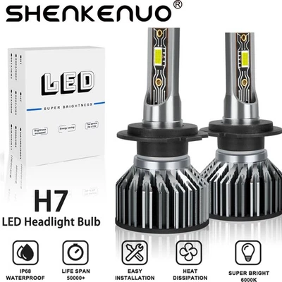 Combo de faros delanteros LED H7 para Mercedes-Benz E350 2014-2016 6000K Foto 1 de 4