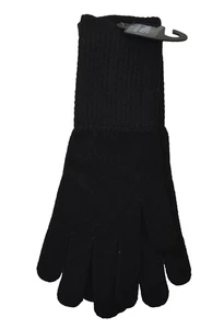 MARKS & SPENCER Womens Lovely Warm Soft Black Gloves Viscose One Size - Picture 1 of 3