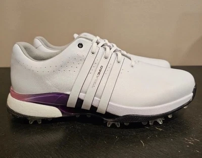 Hombres Adidas Tour 360 24 Zapatos de Golf Blanco Sombra Fig Negro Botines IE3366 Talla 8 Foto 1 de 4