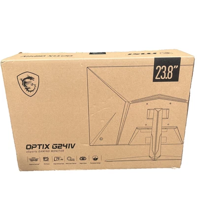 MSI Optix G241V E2 23.8 inch Full HD Monitor 9S63BA71T018 - Black - New - Image 1 of 4