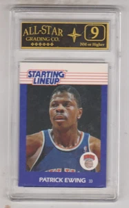 !!! GRADED 9 1988 PATRICK EWING KENNER STARTING LINEUP BASKETBALL CARD $$ - Picture 1 of 1