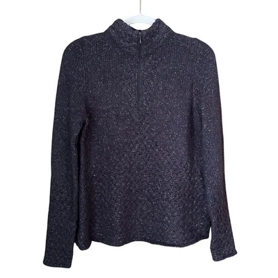 Suéter Pullover Royal Robbins Púrpura Tejido 1/4 Cremallera Preppy Twee Colegial Grande Foto 1 de 4