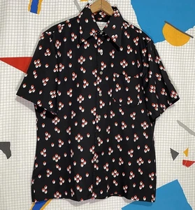Vintage 60s Arrow Sportswear Shirt Geometric Medium Rockabilly Mod Disco Grunge - Picture 1 of 8