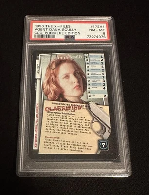 1996 The X-Files CCG Premiere, Agent Dana Scully #172V1, Ultra Rare, PSA 8 NM/M - Image 1 of 2