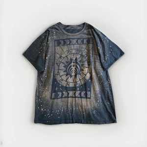 Handmade Thrashed Celestial T-Shirt L/XL Bleach Splattered Distressed Grunge Tee - Picture 1 of 7