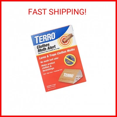 TERRO T720 Trampas de Alerta para Polillas Ropa - 2 Trampas para Polillas Ropa No Tóxicas y Seguras Foto 1 de 2