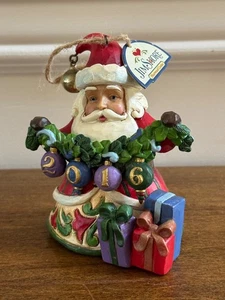 2016 ANNUAL JIM SHORE SANTA CLAUS CHRISTMAS ORNAMENT FIGURINE #4054532 SIGNED 4" - Picture 1 of 10