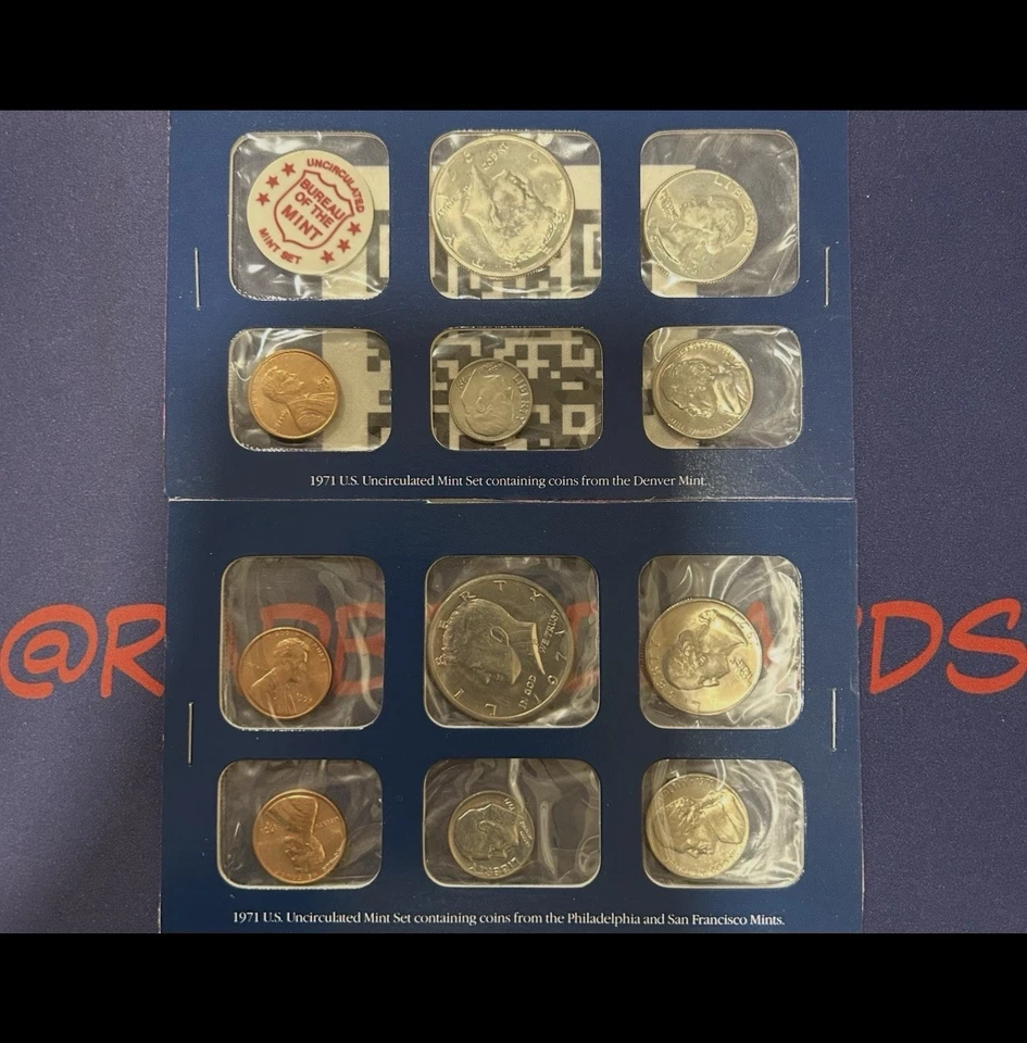 1971 US Uncirculated Mint Set Coins Denver Philadelphia San Francisco RARE - Image 1 of 1