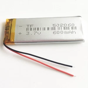 3.7V 600mAh 502060 Lipo Battery Rechargeable Power Supply For DVD GPS Bluetooth - Picture 1 of 13
