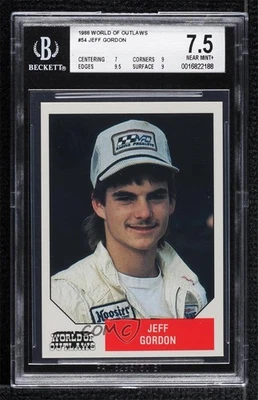 1988 World of Outlaws Red Back Jeff Gordon #46 BGS 7.5 HOF - Image 1 of 2