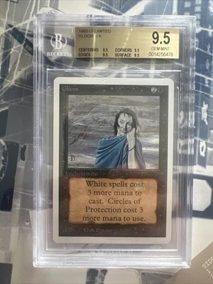 Unlimited Gloom BGS 9.5 QUAD Graded Gem Mint NM Unplayed MTG - Image 1 of 2