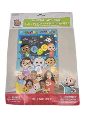 Cocomelon Backdrop With Photo Props Kit Fun Baby Kids Birthday Party Decorations - Image 1 of 4