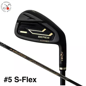 HONMA Golf BERES 09 Black Iron Club #5 21° ARMRQ FX BK S-Flex Men's 2024 Model - Picture 1 of 6