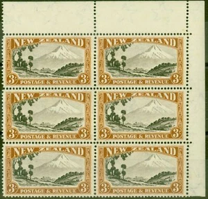 New Zealand 1942 3s Chocolate & Yellow-Brown SG590cvar Major Re-Entry CP L14g - Picture 1 of 1
