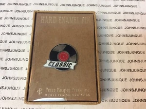 RECORD MUSICAL PIN CLASSIC HARD ENAMEL PIN New in window gift box RARE! - Picture 1 of 2