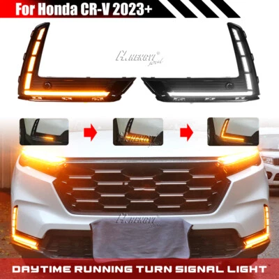Luz de circulación diurna LED antiniebla intermitente para Honda CR-V CRV 2023 2024 Foto 1 de 4