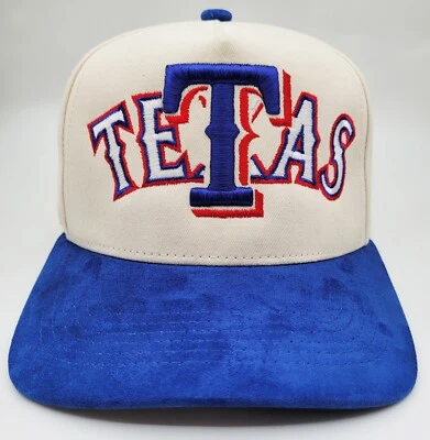 FLEXFIT Brand New Texas "TETAS" Rangers Overlap Hat - Snap Back - BONE