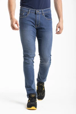 Jeans Fibreflex®vestibilità straight denim spazzolato Rica Lewis WORK3 med. blue