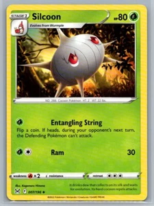 Silcoon 7/196 Lost Origin Uncommon Pokémon TCG 2022 - Picture 1 of 2