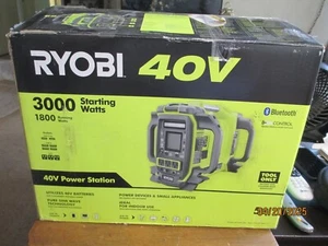 Ryobi 40v Power Station Inverter, Bluetooth, 1800 Watts, - Tool Only - Picture 1 of 7