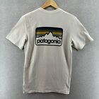 Patagonia Koszula męska Szara XS Regular Fit Graficzna koszulka Logo Krótki rękaw Rekreacja