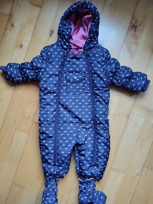 Schneeanzug Wagenanzug 62 NEU! Blau Mädchen S. Oliver Mit Schühchen. NP 59,95 - Bild 1 von 4