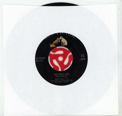 Mario Lanza 45 The First Noel / Silent Night RCA VG - Image 1 of 2